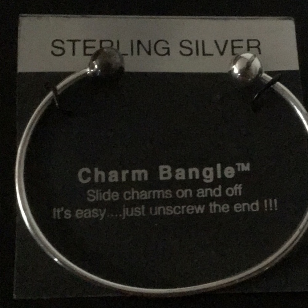 COPY - Sterling silver charm bangle bracelet
